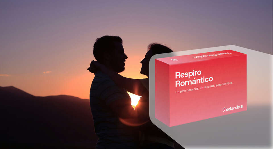 Caja regalo de Weekendesk 'Minivacaciones de luna de miel', el regalo de boda perfecto para recién casados.