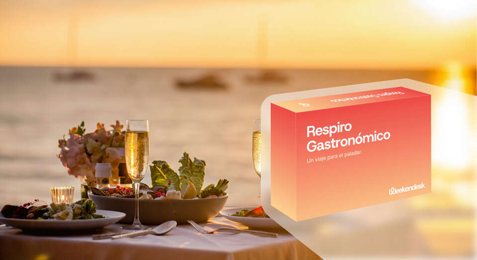 Caja regalo 'Escapada gastronómica' de Weekendesk, para una noche en hotel de 4 o 5 estrellas con cena gourmet.