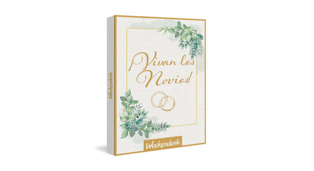 Caja regalo '¡Vivan los novios!' de Weekendesk, el regalo de boda perfecto para una escapada inolvidable.