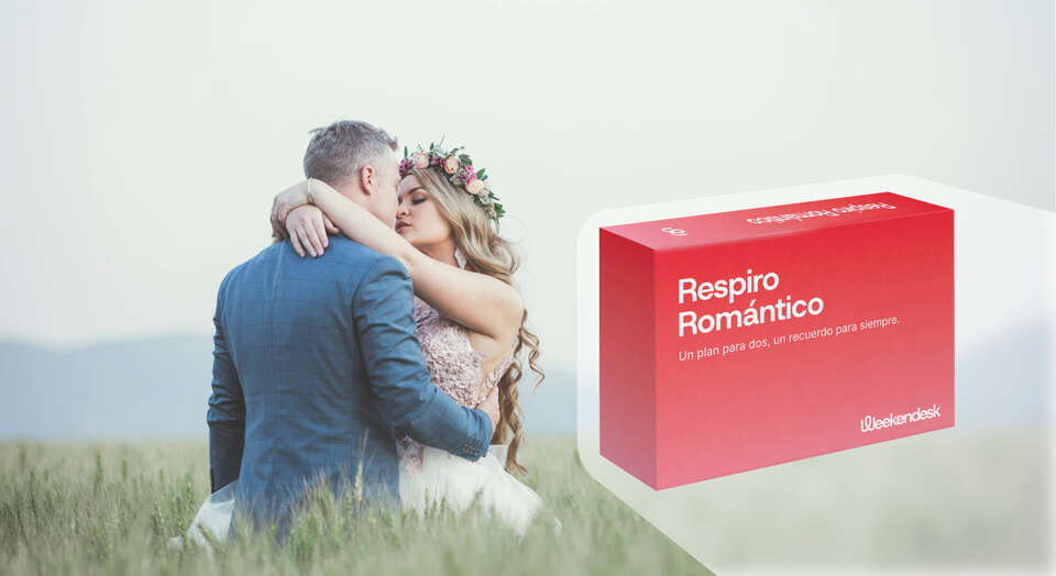 Caja regalo '¡Vivan los novios!' de Weekendesk, el regalo de boda perfecto para una escapada inolvidable.