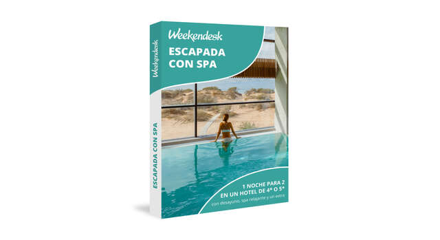 Caja regalo 'Escapada con spa' de Weekendesk, el regalo escapada relax ideal para dos personas.