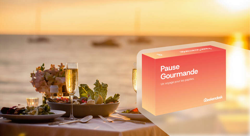 Coffret cadeau 'Week-end gastronomique d'exception' de Weekendesk, pour une nuit dans un hôtel 4 ou 5 étoiles avec dîner gourmet.