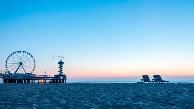 Momento único en Scheveningen, en la costa holandesa