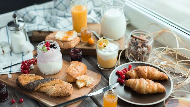 Petit déjeuner pour 2 adultes