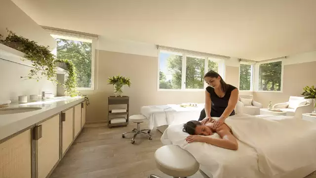 Détente absolue avec accès au spa, modelage et dîner, à Chantilly