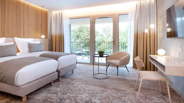 chambre double confort vue jardin