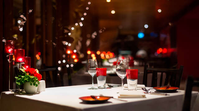 Dîner de la Saint-Valentin pour 2 adultes