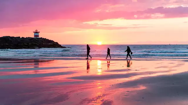 Vacaciones en familia en el pueblo costero de Scheveningen