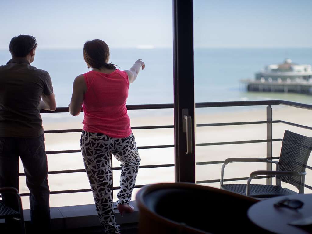 Séjour de luxe avec vue sur mer en chambre avec balcon à Blankenberge - 4* - 5