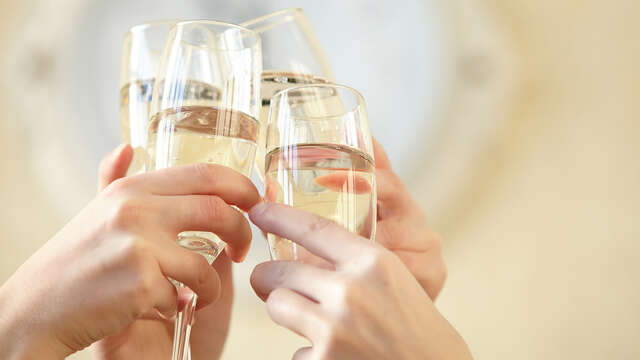 Coupe de champagne pour 2 adultes