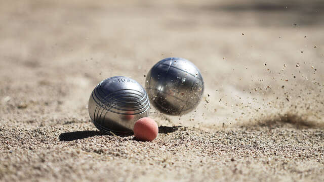 Accès au terrain de pétanque