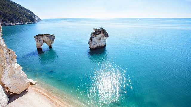 Vakantie in Puglia, in een appartement met ontbijt en toegang tot het strand