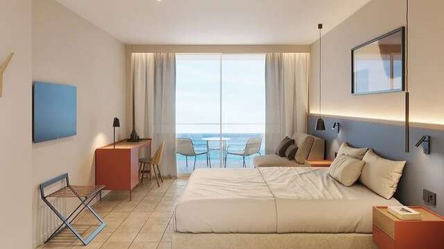 Habitación doble estándar vista al mar