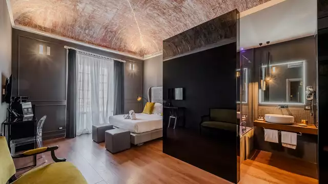 Escapada romántica en Palermo en una habitación de lujo con jacuzzi