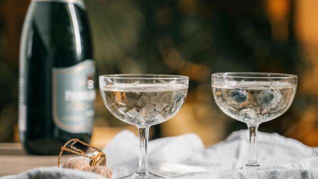 Mezza bottiglia di champagne