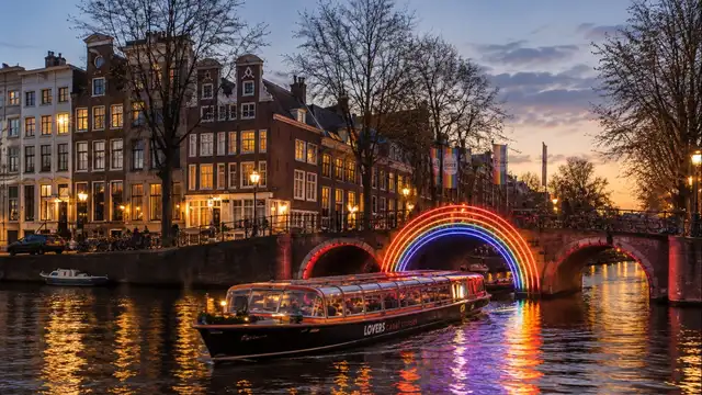 Festival de las luces en crucero por Ámsterdam