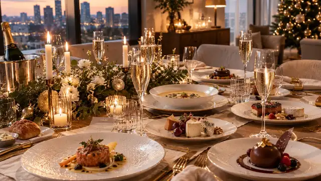 Nouvel An au manoir à Gressy : réveillon en 5 temps avec accords mets et vins, sauna et départ à 12h