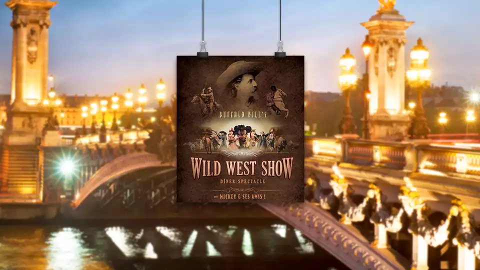 Diner-show van Disney La legende de Buffalo Bill en -sterren verblijf nabij Parijs