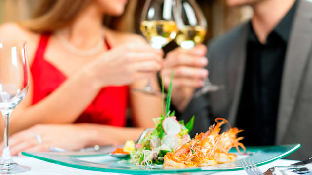 Dîner de la Saint-Valentin pour 2 adultes
