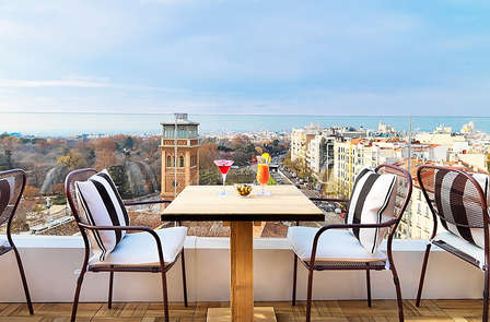 Soirée romantique avec chocolats et cava avec vue magnifique sur Madrid